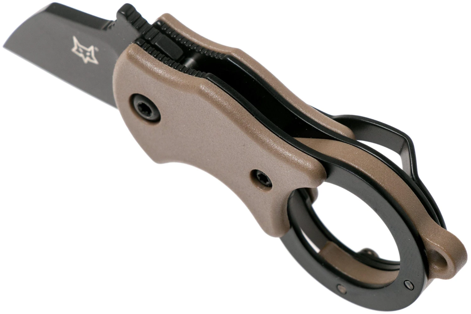 Fox Mini-TA FX-536CBB Coyote & Black, Couteau De Poche Porte-clés 6 Fox Mini-TA FX-536CBB Coyote & Black, Couteau De Poche Porte-clés – Image 4