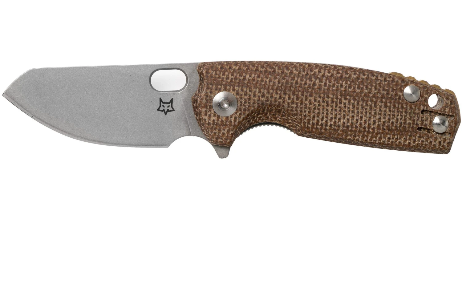 Fox Baby Core FX-608MC Natural Canvas Micarta Couteau De Poche, Jesper Voxnaes Design 3 Fox Baby Core FX-608MC Natural Canvas Micarta Couteau De Poche, Jesper Voxnaes Design