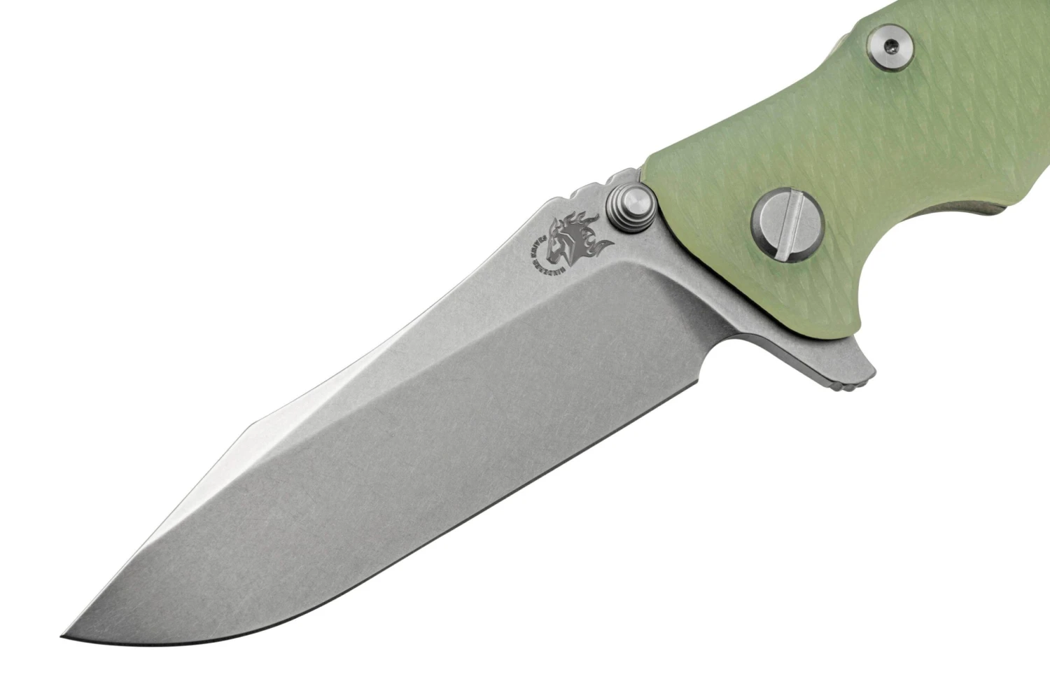Rick Hinderer Eklipse 3.5” Spearpoint S45VN, Stonewash, Translucent Green G10, Couteau De Poche 5 Rick Hinderer Eklipse 3.5” Spearpoint S45VN, Stonewash, Translucent Green G10, Couteau De Poche – Image 3