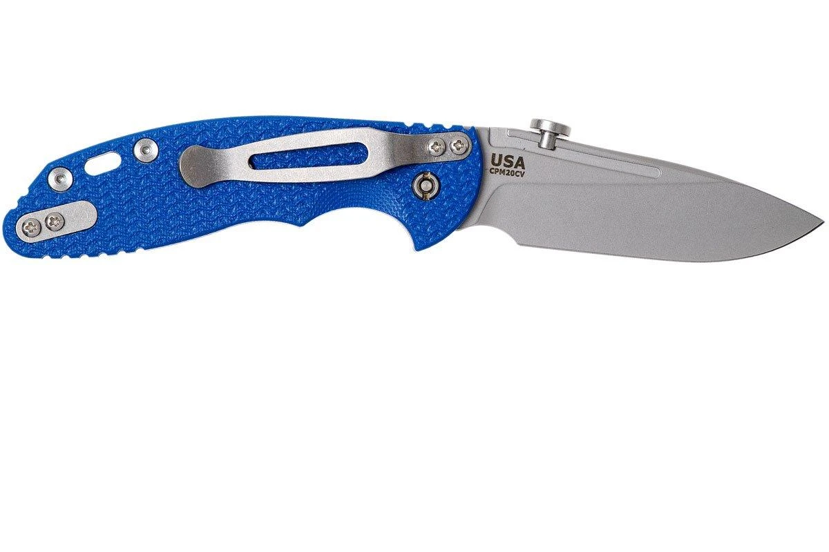 Rick Hinderer XM Slippy 3" Slicer 20CV Blue G10 Slipjoint Couteau De Poche 4 Rick Hinderer XM Slippy 3" Slicer 20CV Blue G10 Slipjoint Couteau De Poche – Image 2