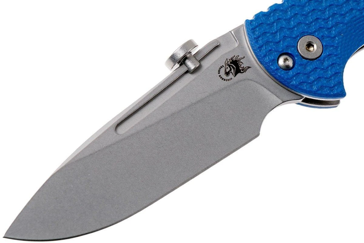Rick Hinderer XM Slippy 3" Slicer 20CV Blue G10 Slipjoint Couteau De Poche 5 Rick Hinderer XM Slippy 3" Slicer 20CV Blue G10 Slipjoint Couteau De Poche – Image 3