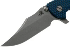 Rick Hinderer XM-18 3.5 Bowie 20CV Battle Blue, Blue-Black G10 Couteau De Poche -Spyder Couteau Magasin HRK XM18 35 BW BBBB 03 rick hinderer knives