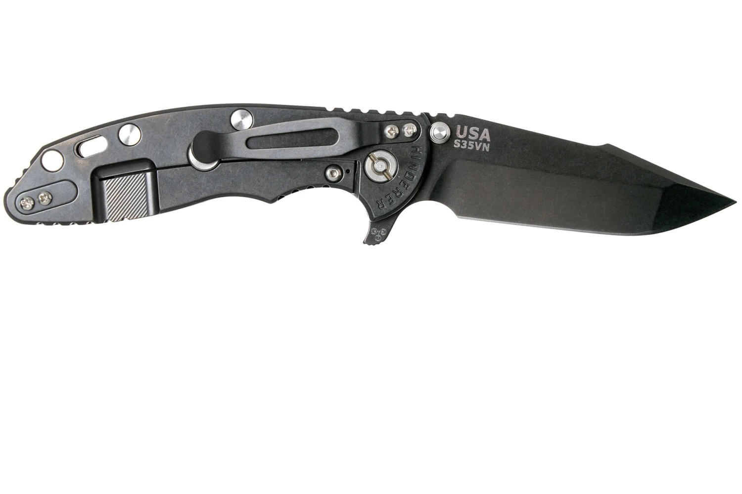 Rick Hinderer XM-18 3.5" Harpoon Spanto Blackwashed S35VN, Black G10 Couteau De Poche 4 Rick Hinderer XM-18 3.5" Harpoon Spanto Blackwashed S35VN, Black G10 Couteau De Poche – Image 2
