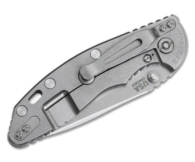 Rick Hinderer XM18 3,5” Non-Flipper Spearpoint Working Finish, Blue G10 4 Rick Hinderer XM18 3,5” Non-Flipper Spearpoint Working Finish, Blue G10 – Image 2