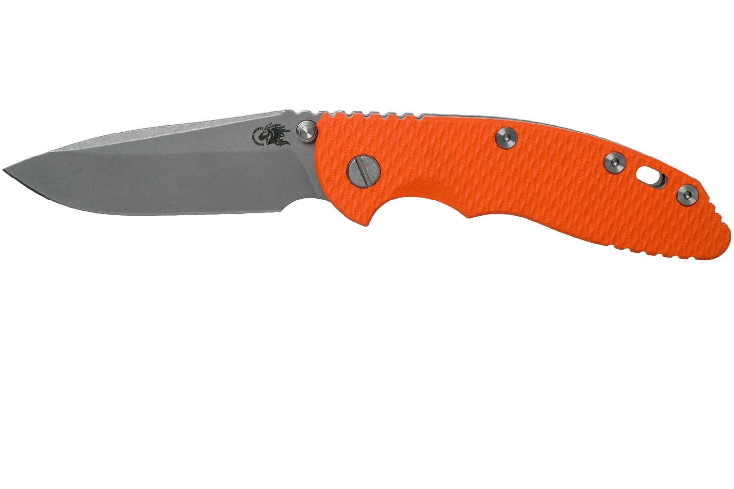 Rick Hinderer XM18 3,5” Non-Flipper Spearpoint Working Finish, Orange G10 3 Rick Hinderer XM18 3,5” Non-Flipper Spearpoint Working Finish, Orange G10