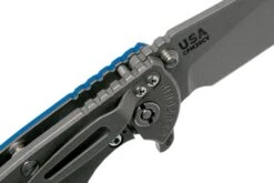 Rick Hinderer XM18 3,5” Slicer Working Finish, Blue G10 -Spyder Couteau Magasin HRK XM18 35 SLWF BL 06 rick hinderer knives