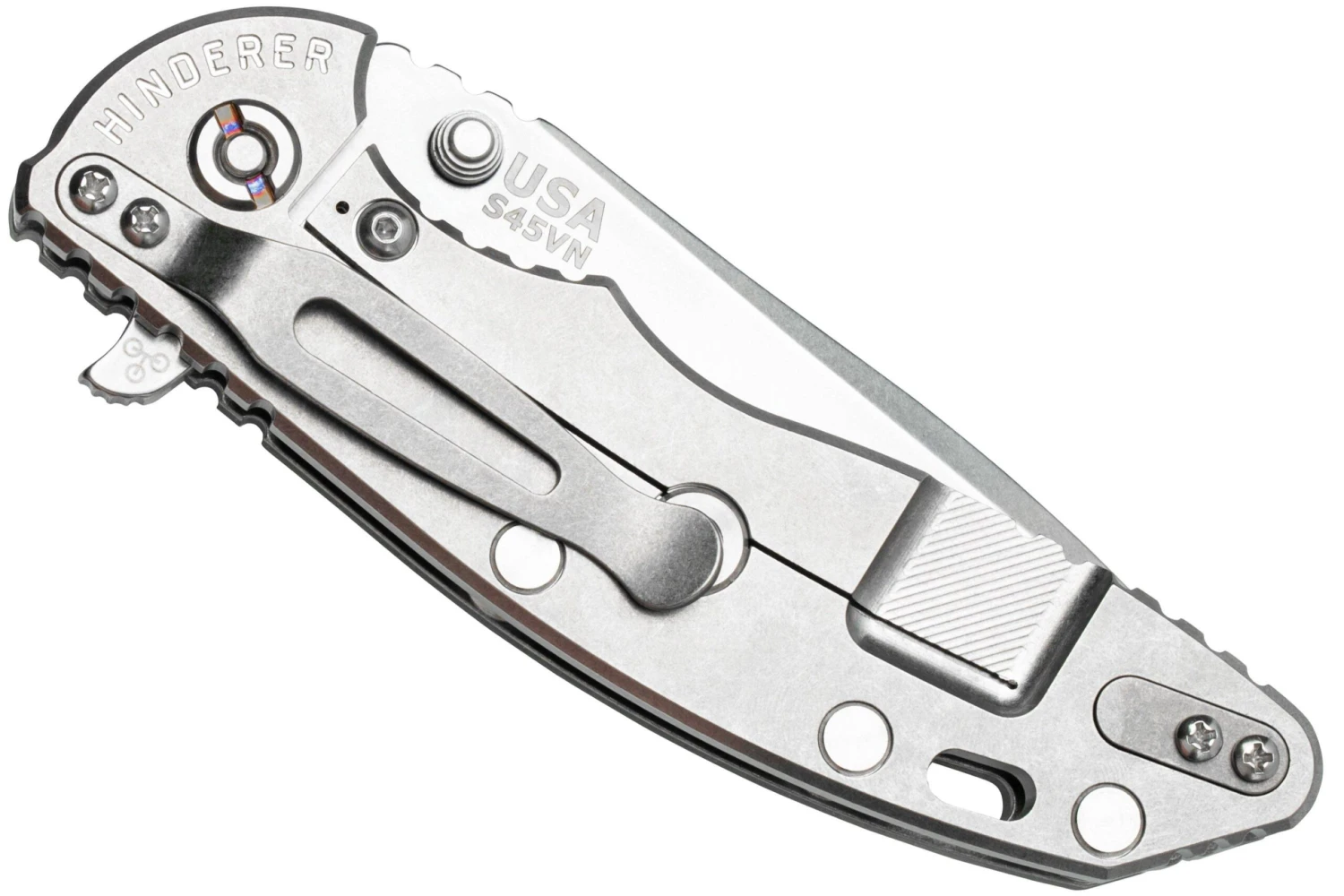 Rick Hinderer XM-18 3.5" Spanto S45VN Stonewash, Translucent G10, CPM S45VN Couteau De Poche 6 Rick Hinderer XM-18 3.5" Spanto S45VN Stonewash, Translucent G10, CPM S45VN Couteau De Poche – Image 4