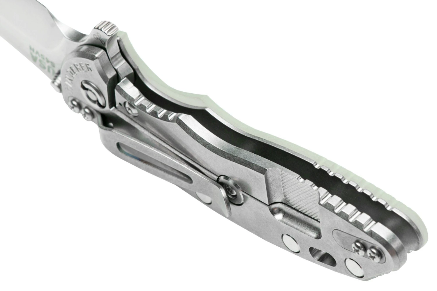 Rick Hinderer XM-18 3.5" Spanto S45VN Stonewash, Translucent G10, CPM S45VN Couteau De Poche 8 Rick Hinderer XM-18 3.5" Spanto S45VN Stonewash, Translucent G10, CPM S45VN Couteau De Poche – Image 6