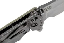 Rick Hinderer XM-24 4” Bowie, CPM 20CV, Stonewashed, Translucent Green G10 Couteau De Poche -Spyder Couteau Magasin HRK XM24 BW SW TLG 06 rick hinderer knives