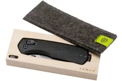 The James Brand The Carter, Black G10, Damascus Couteau De Poche KN108147-00 -Spyder Couteau Magasin JAKN108147 00 08 the james brand