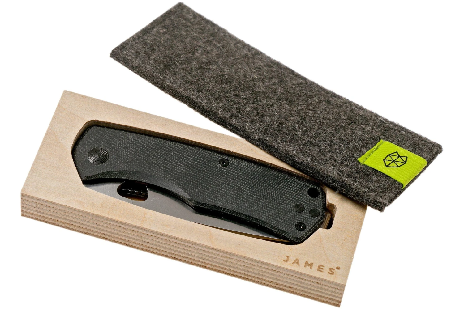 The James Brand Folsom KN102143-00 Black Micarta + Satin Couteau De Poche 10 The James Brand Folsom KN102143-00 Black Micarta + Satin Couteau De Poche – Image 8