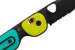 The James Brand The Redstone, Neon, Turquoise PP, Black, Serrated, KN118191-01, Couteau De Poche -Spyder Couteau Magasin JAKN118191 01 05 jamesbrand
