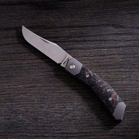 Jack Wolf Cyborg Jack CYBO-01-CDMO Fat Carbon Dark Matter Orange, Couteau De Poche Slipjoint 3 Jack Wolf Cyborg Jack CYBO-01-CDMO Fat Carbon Dark Matter Orange, Couteau De Poche Slipjoint