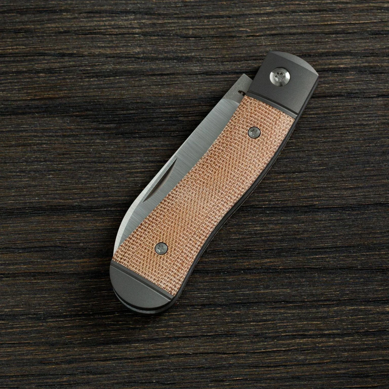Jack Wolf K9 Jack, Natural Canvas Micarta K9-01-NAT Couteau De Poche Slipjoint 4 Jack Wolf K9 Jack, Natural Canvas Micarta K9-01-NAT Couteau De Poche Slipjoint â Image 2