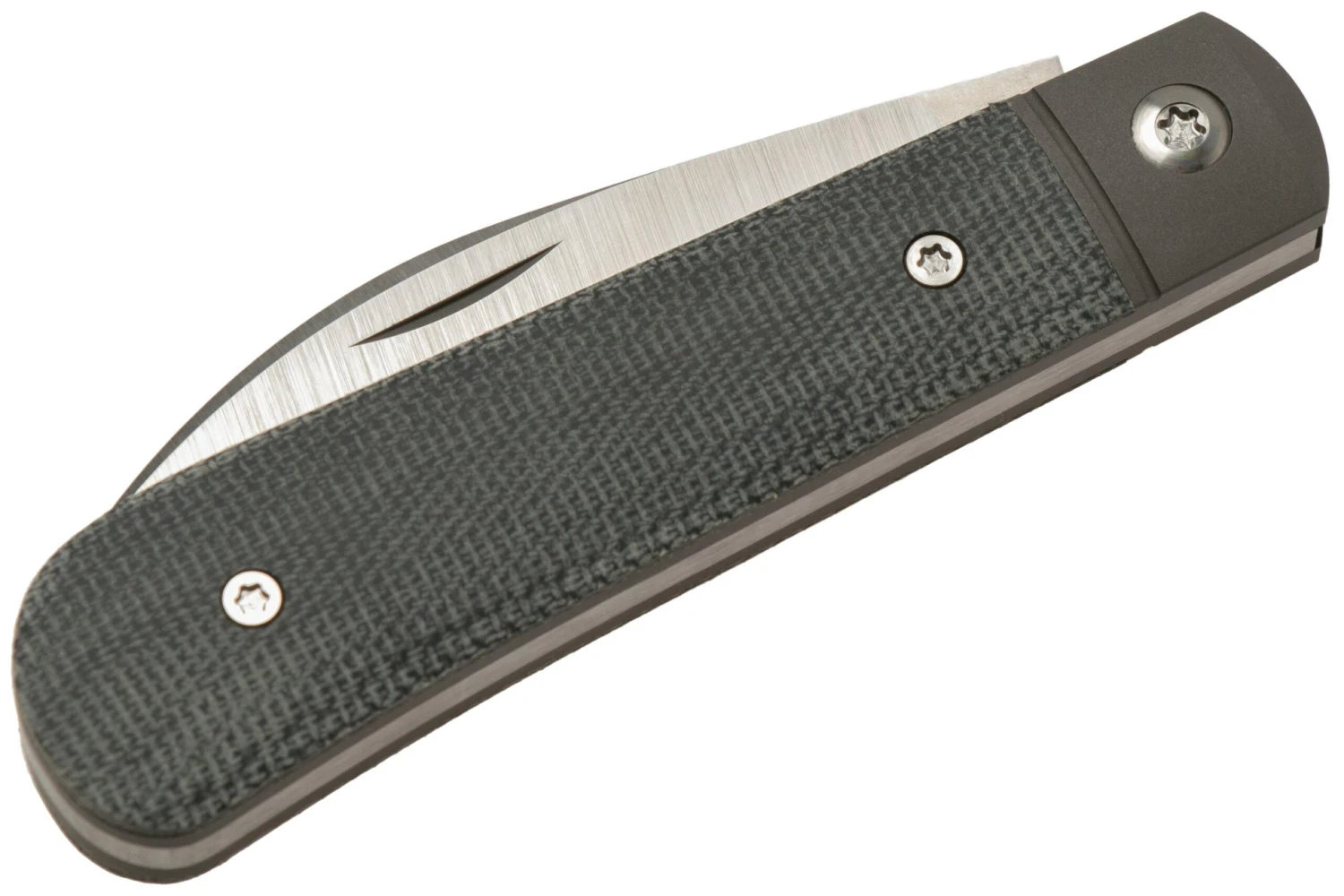 Jack Wolf Laid Back Jack, Black Canvas Micarta LAIDB-01-BLK Couteau De Poche Slipjoint 8 Jack Wolf Laid Back Jack, Black Canvas Micarta LAIDB-01-BLK Couteau De Poche Slipjoint â Image 6