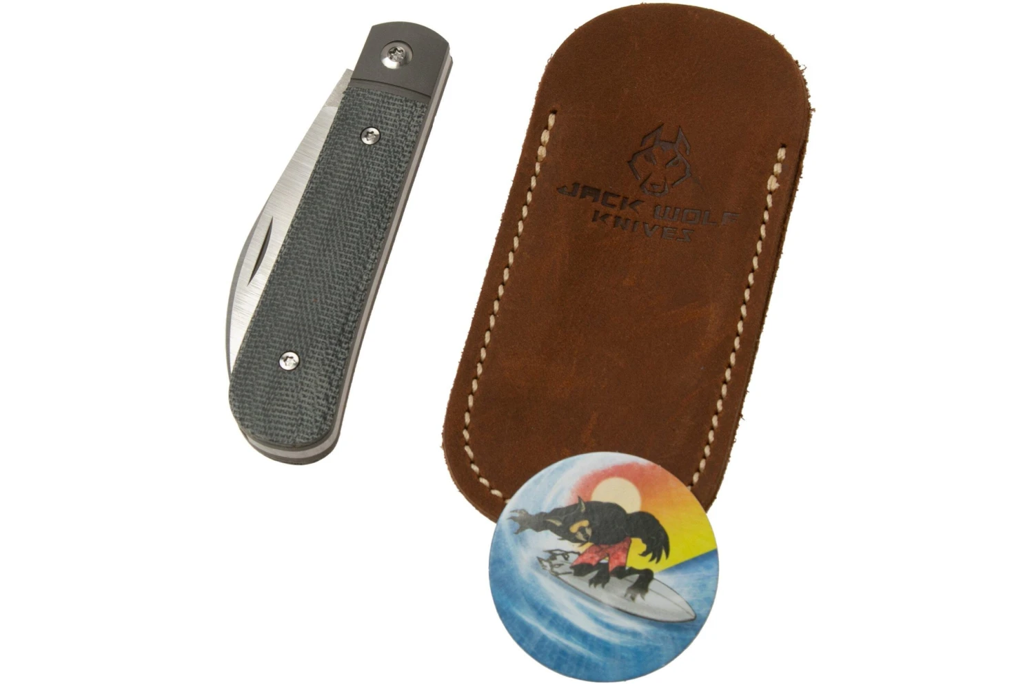 Jack Wolf Laid Back Jack, Black Canvas Micarta LAIDB-01-BLK Couteau De Poche Slipjoint 9 Jack Wolf Laid Back Jack, Black Canvas Micarta LAIDB-01-BLK Couteau De Poche Slipjoint â Image 7