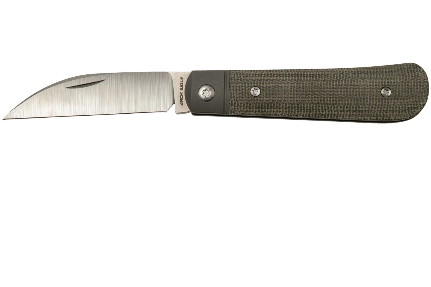 Jack Wolf Laid Back Jack, Green Canvas Micarta LAIDB-01-GRN Couteau De Poche Slipjoint 3 Jack Wolf Laid Back Jack, Green Canvas Micarta LAIDB-01-GRN Couteau De Poche Slipjoint