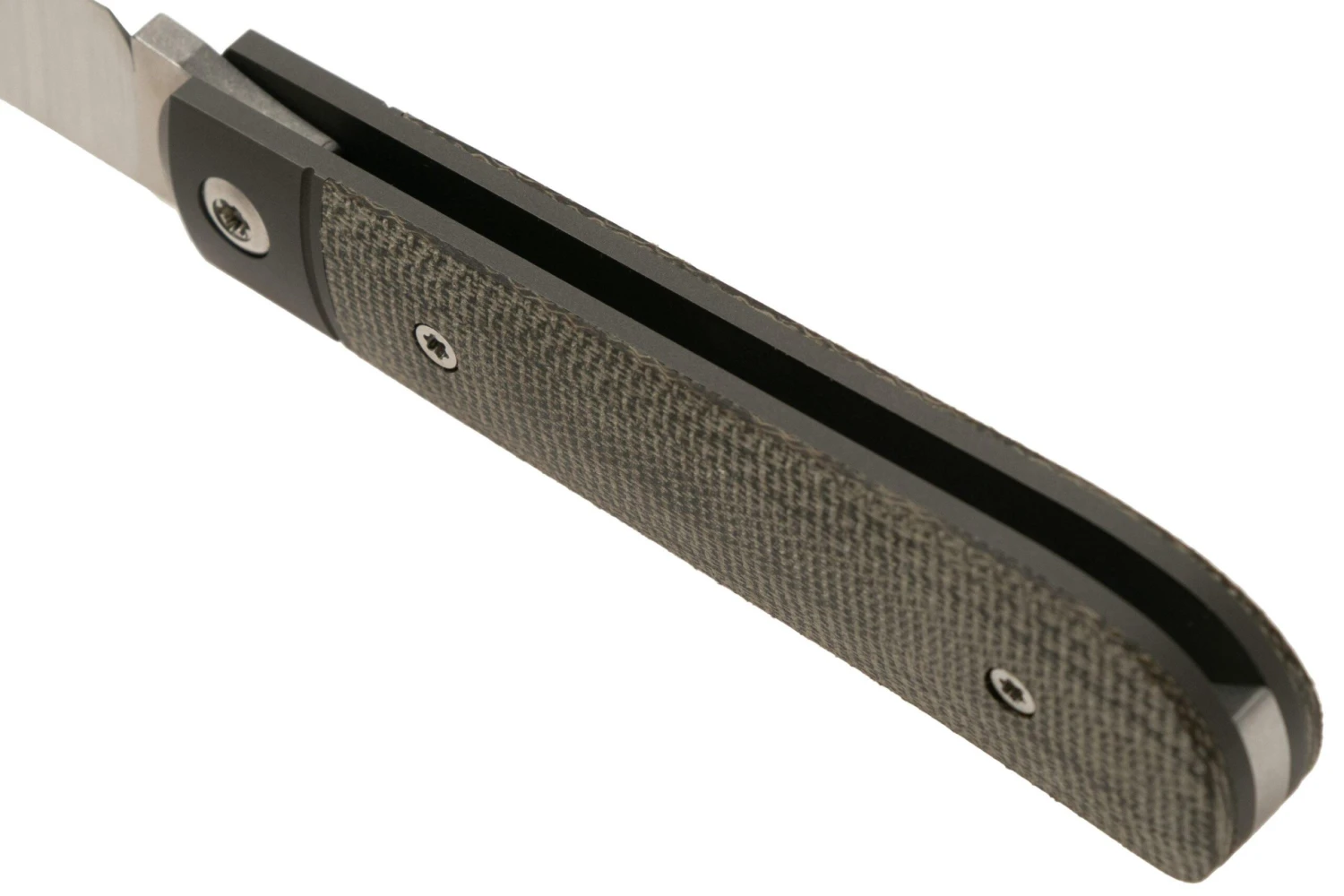 Jack Wolf Laid Back Jack, Green Canvas Micarta LAIDB-01-GRN Couteau De Poche Slipjoint 6 Jack Wolf Laid Back Jack, Green Canvas Micarta LAIDB-01-GRN Couteau De Poche Slipjoint – Image 4