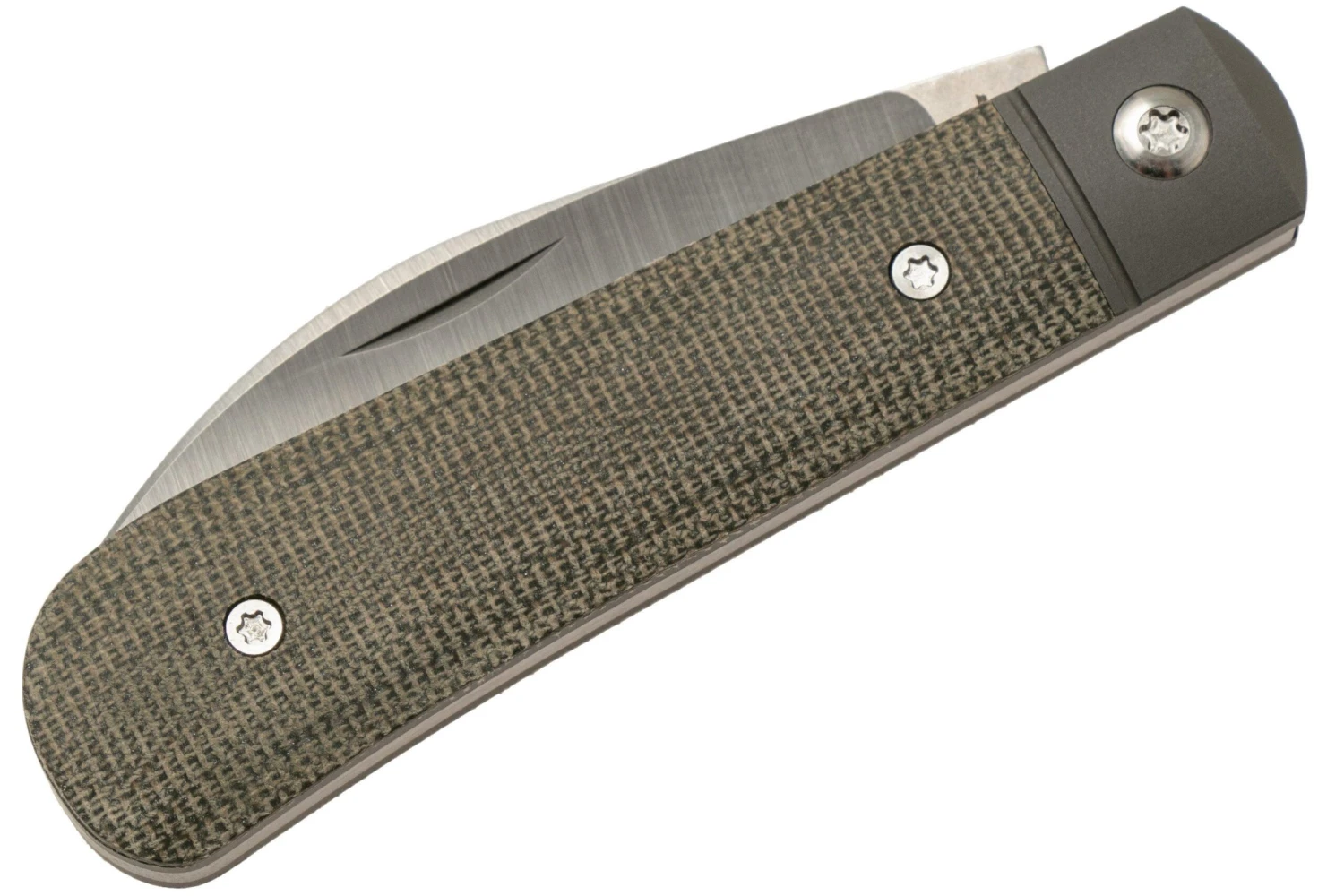 Jack Wolf Laid Back Jack, Green Canvas Micarta LAIDB-01-GRN Couteau De Poche Slipjoint 8 Jack Wolf Laid Back Jack, Green Canvas Micarta LAIDB-01-GRN Couteau De Poche Slipjoint – Image 6