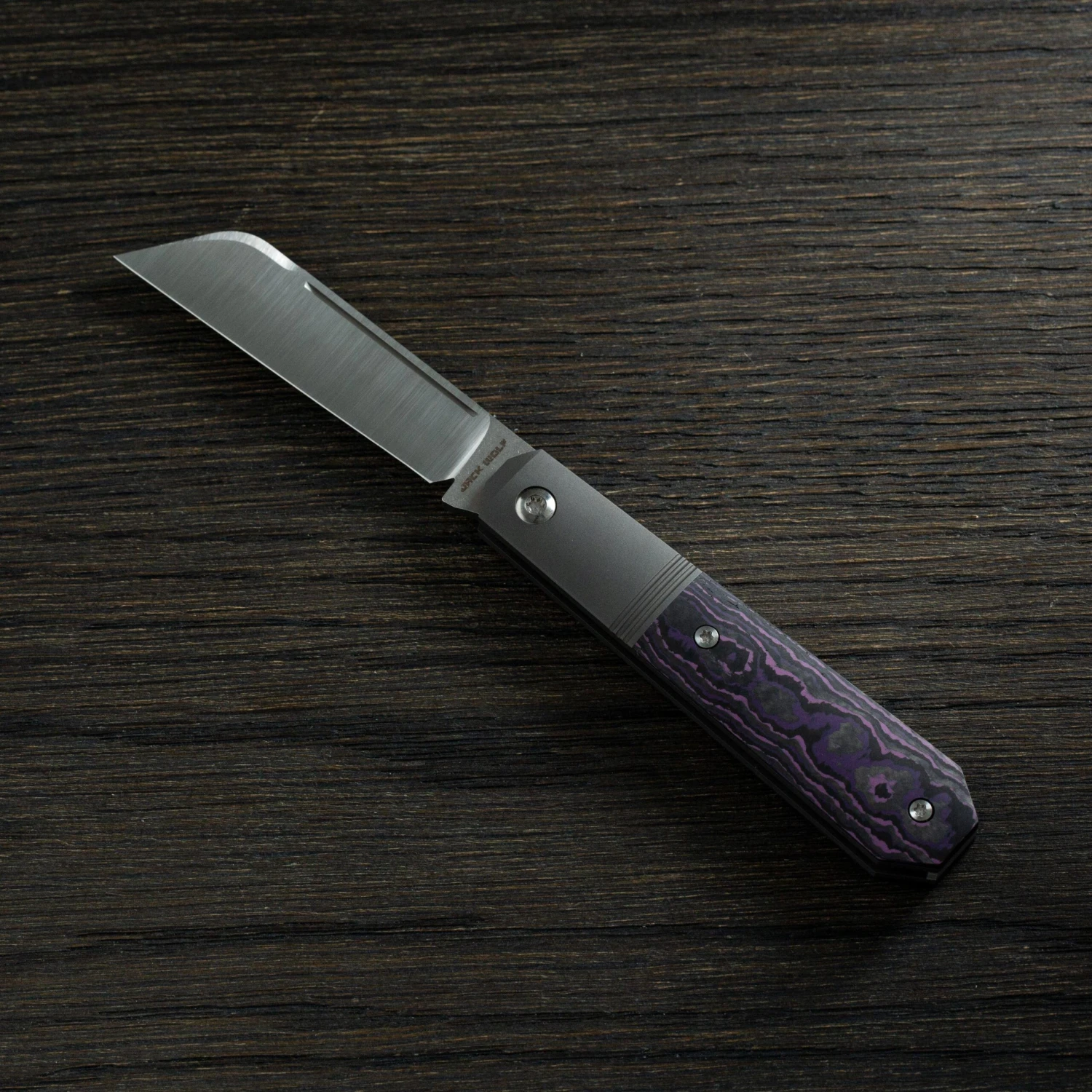Jack Wolf Midnight Jack, Fat Carbon Purple Haze MIDNI-01-FCP Couteaux De Poche Slipjoint 3 Jack Wolf Midnight Jack, Fat Carbon Purple Haze MIDNI-01-FCP Couteaux De Poche Slipjoint
