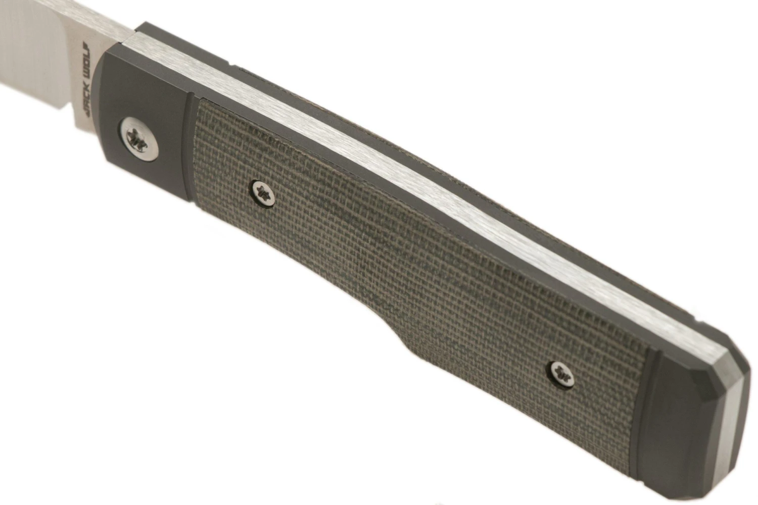 Jack Wolf Sharpshooter Jack, OD Green Canvas Micarta SHSH-MOD Couteau De Poche Slipjoint 8 Jack Wolf Sharpshooter Jack, OD Green Canvas Micarta SHSH-MOD Couteau De Poche Slipjoint – Image 6