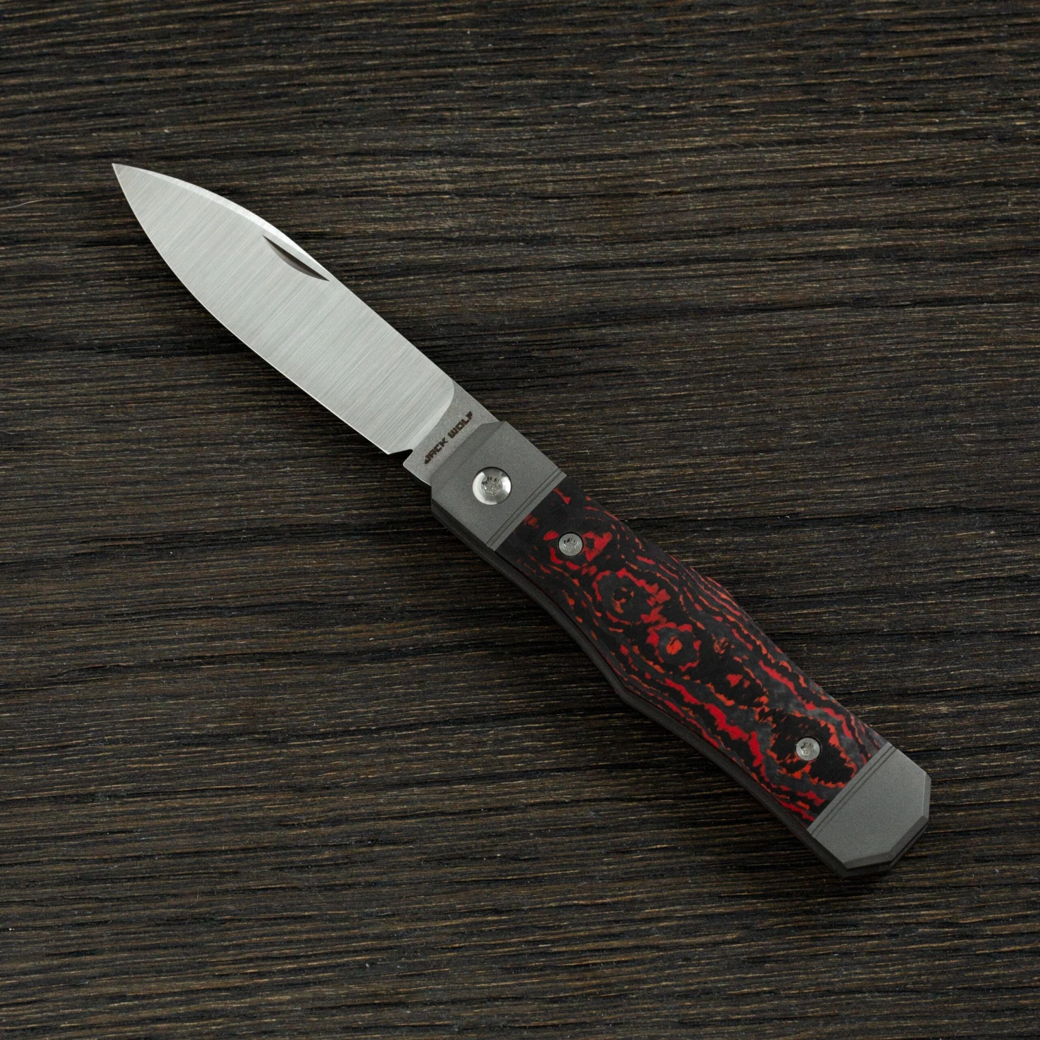Jack Wolf Vampire Jack VAMPI-01-FCLF Fat Carbon Lava Flow Couteau De Poche Slipjoint 3 Jack Wolf Vampire Jack VAMPI-01-FCLF Fat Carbon Lava Flow Couteau De Poche Slipjoint