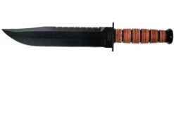 KA-BAR Big Brother 2217 Couteau à Lame Fixe Partiellement Dentelé, étui En Cuir