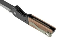 Kansept Warrior T1005T5 Black Tanto, Brown Micarta, Couteau De Poche, Kim Ning Design -Spyder Couteau Magasin KST1005T5 04 kansept