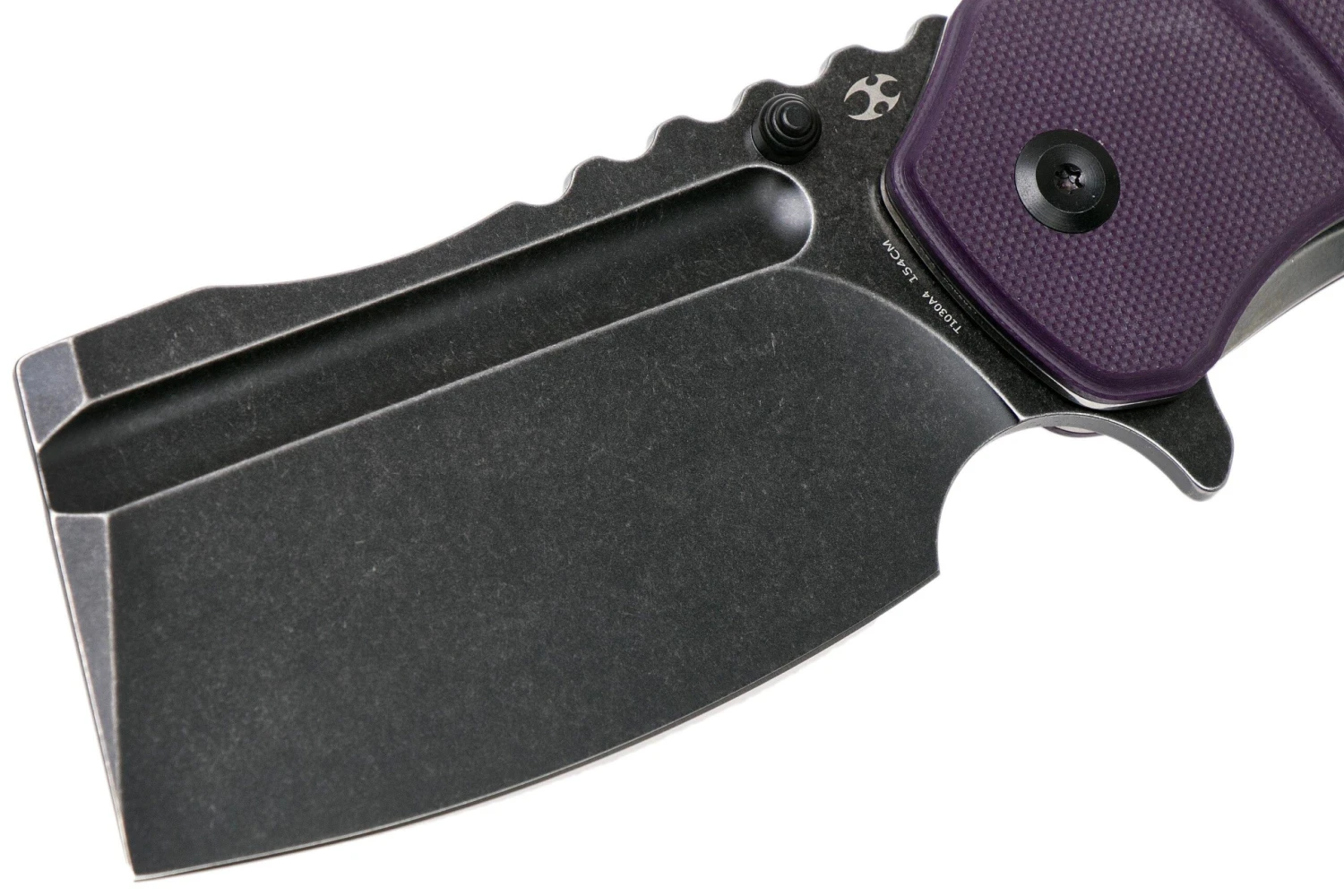 Kansept XL Korvid T1030A4 Blackwashed, Purple G10 Couteau De Poche, Justin Koch Design 5 Kansept XL Korvid T1030A4 Blackwashed, Purple G10 Couteau De Poche, Justin Koch Design – Image 3