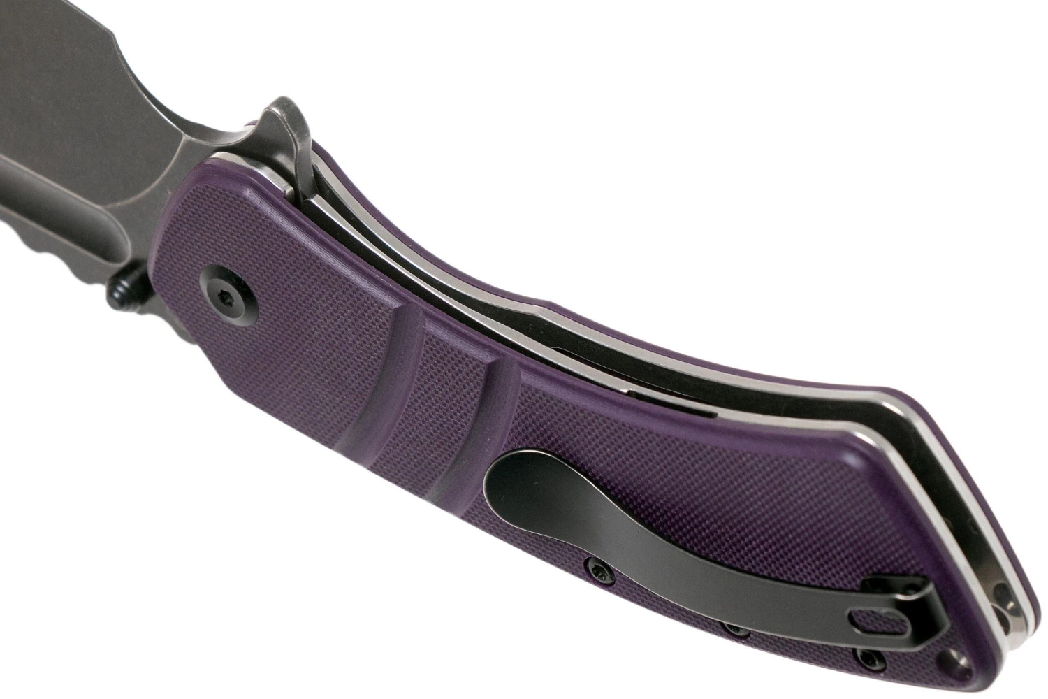 Kansept XL Korvid T1030A4 Blackwashed, Purple G10 Couteau De Poche, Justin Koch Design 7 Kansept XL Korvid T1030A4 Blackwashed, Purple G10 Couteau De Poche, Justin Koch Design – Image 5