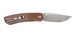 Kansept Reverie T2025A6 Stonewashed, Brown Micarta Couteau De Poche, Justin Lundquist Design -Spyder Couteau Magasin KST2025A6 02 kansept
