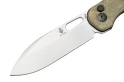 Kizer Vanguard HIC-CUP V3606C1, Button Lock Green Micarta Couteau De Poche, Azo Design -Spyder Couteau Magasin KZV3606C1 03 kizer
