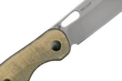 Kizer Vanguard HIC-CUP V3606C1, Button Lock Green Micarta Couteau De Poche, Azo Design -Spyder Couteau Magasin KZV3606C1 05 kizer