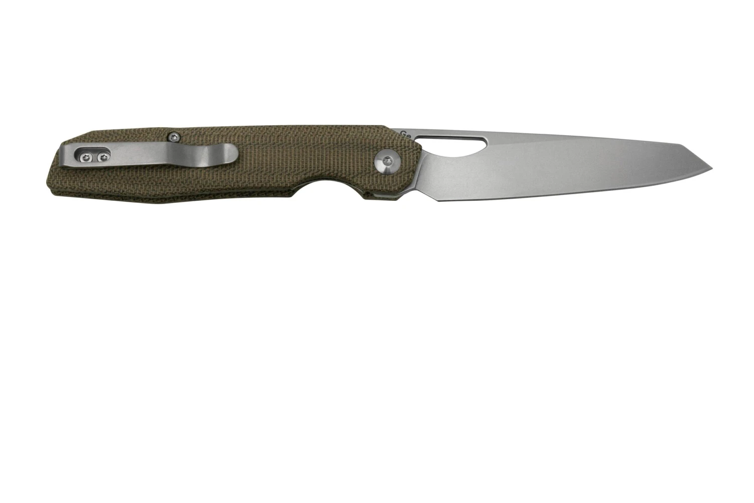 Kizer Genie V4545C1, Green Micarta, 154CM, Couteau De Poche, Gage Design 4 Kizer Genie V4545C1, Green Micarta, 154CM, Couteau De Poche, Gage Design – Image 2