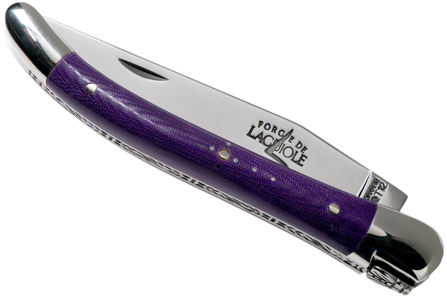 Forge De Laguiole 129INTCVIOBRI 9cm, Micarta Violette, Couteau Laguiole 6 Forge De Laguiole 129INTCVIOBRI 9cm, Micarta Violette, Couteau Laguiole – Image 4