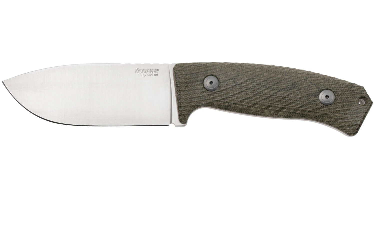 LionSteel M3 M3-CVG Green Canvas Micarta, Couteau Fixe 3 LionSteel M3 M3-CVG Green Canvas Micarta, Couteau Fixe