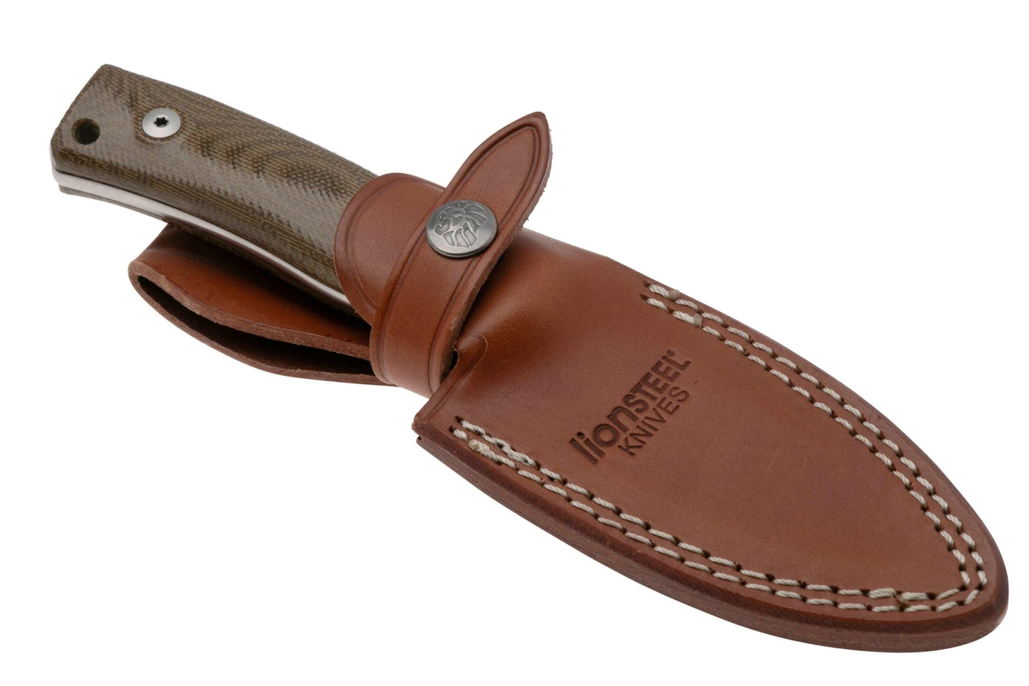 LionSteel M4-CVG M390, Green Canvas Micarta 8 LionSteel M4-CVG M390, Green Canvas Micarta – Image 6