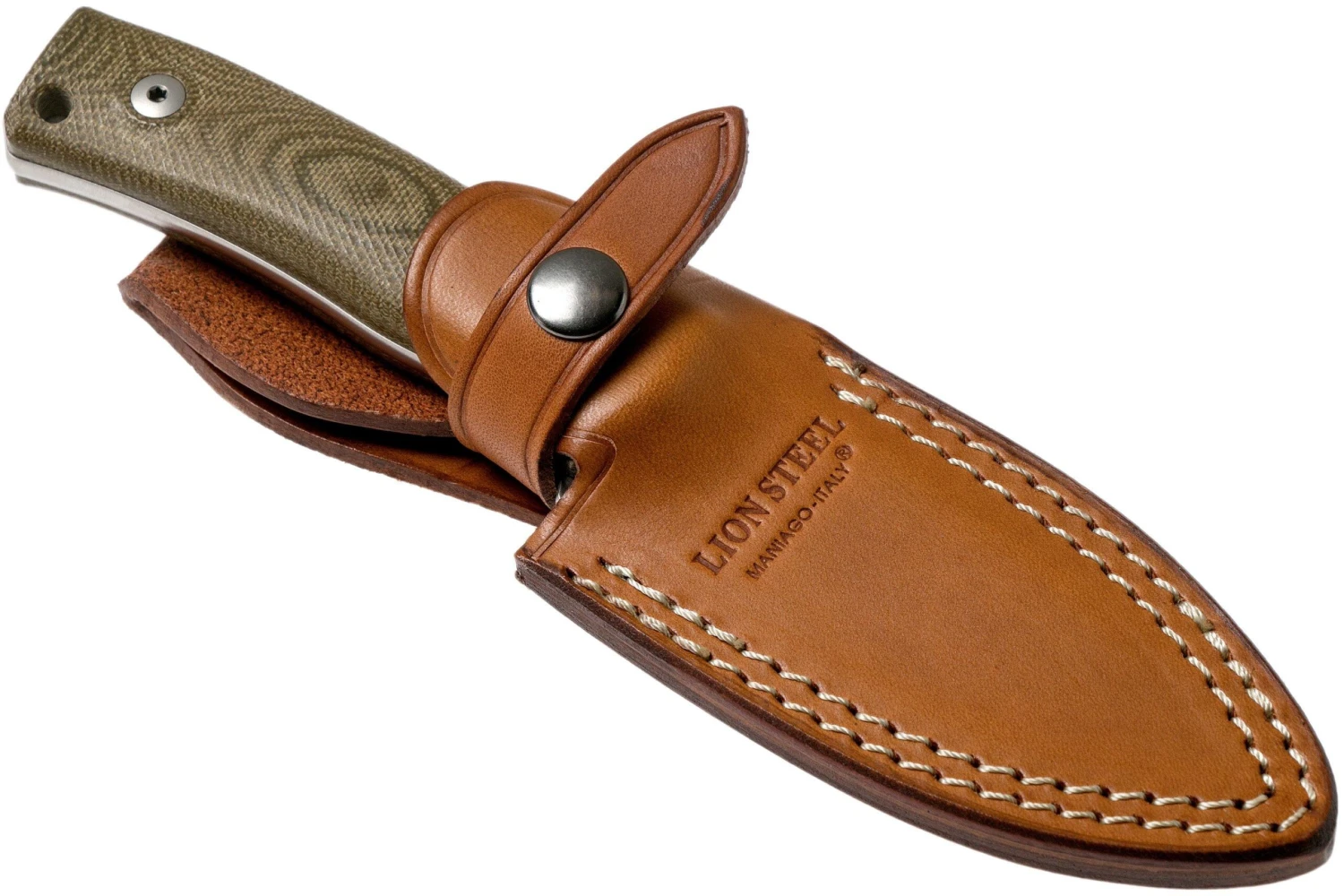 LionSteel M4-CVG M390, Green Canvas Micarta 9 LionSteel M4-CVG M390, Green Canvas Micarta – Image 7