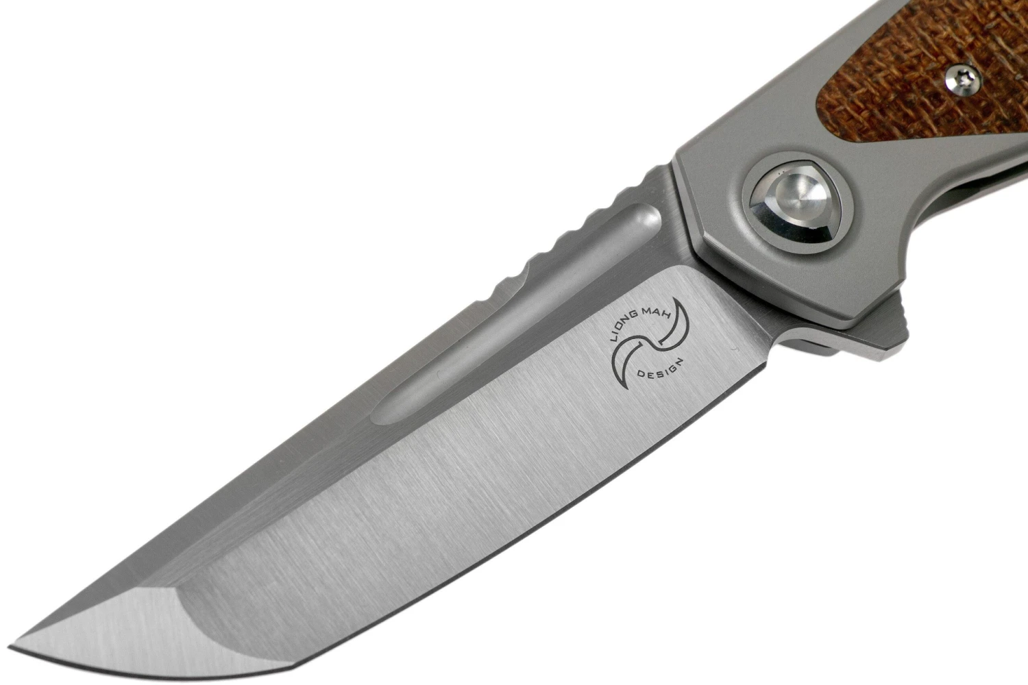 Liong Mah Warrior Two V3 Burlap Micarta Couteau De Poche 5 Liong Mah Warrior Two V3 Burlap Micarta Couteau De Poche – Image 3