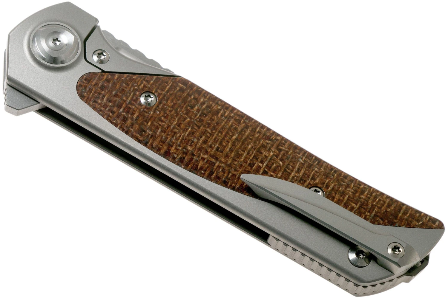 Liong Mah Warrior Two V3 Burlap Micarta Couteau De Poche 6 Liong Mah Warrior Two V3 Burlap Micarta Couteau De Poche – Image 4