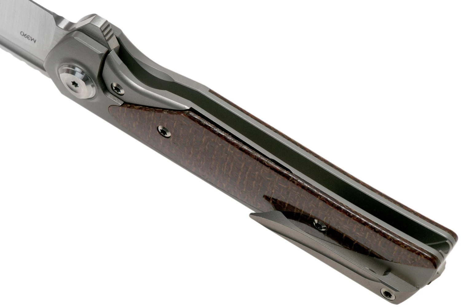 Liong Mah Warrior Two V3 Burlap Micarta Couteau De Poche 7 Liong Mah Warrior Two V3 Burlap Micarta Couteau De Poche – Image 5