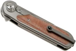 Liong Mah Zulu Brown Canvas Micarta Couteau De Poche -Spyder Couteau Magasin LO ZU BCM 04 liong mah