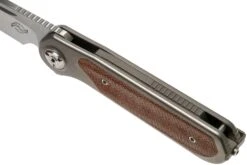 Liong Mah Zulu Brown Canvas Micarta Couteau De Poche -Spyder Couteau Magasin LO ZU BCM 07 liong mah