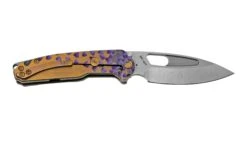 Medford Infraction S45VN Tumbled, Violet, Falling Leaf, Bronze Flats, Couteau De Poche -Spyder Couteau Magasin MF 22 IN 02 02 medford