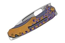 Medford Infraction S45VN Tumbled, Violet, Falling Leaf, Bronze Flats, Couteau De Poche -Spyder Couteau Magasin MF 22 IN 02 07 medford