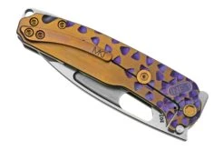 Medford Infraction S45VN Tumbled, Violet, Falling Leaf, Bronze Flats, Couteau De Poche -Spyder Couteau Magasin MF 22 IN 02 08 medford