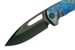 Medford On Belay S35VN, PVD Drop Point, Faced Flamed Galaxy Handle, PVD Hardware, Couteau De Poche -Spyder Couteau Magasin MF 22 OB 01 03 medford