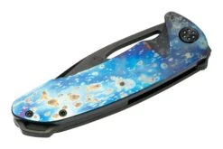 Medford On Belay S35VN, PVD Drop Point, Faced Flamed Galaxy Handle, PVD Hardware, Couteau De Poche -Spyder Couteau Magasin MF 22 OB 01 05 medford