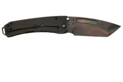 Medford Midi Marauder, S45VN Vulcan Tanto Blade, PVD Handle, Brushed Pen Flamed Grooves Scallops, Couteau De Poche -Spyder Couteau Magasin MF 23 MM 02 02 medford