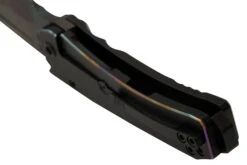 Medford Midi Marauder, S45VN Vulcan Tanto Blade, PVD Handle, Brushed Pen Flamed Grooves Scallops, Couteau De Poche -Spyder Couteau Magasin MF 23 MM 02 04 medford